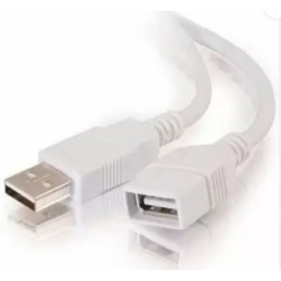 USB 2.0 1.8metre Erkek Dişi Beyaz Kablo Presli Kaliteli Full Izoleli