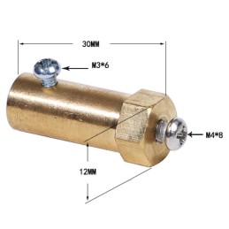 4mm Hex Altıgen Şaft Uzun Kaplin Tekerlek Bağlantısı Rakor