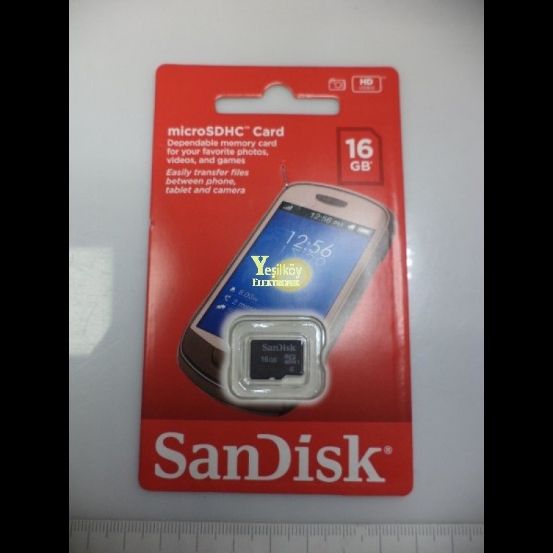 Sandisk 16gb Micro Sd Card Class4 30mbs Sdsdqm 016g B35 0424