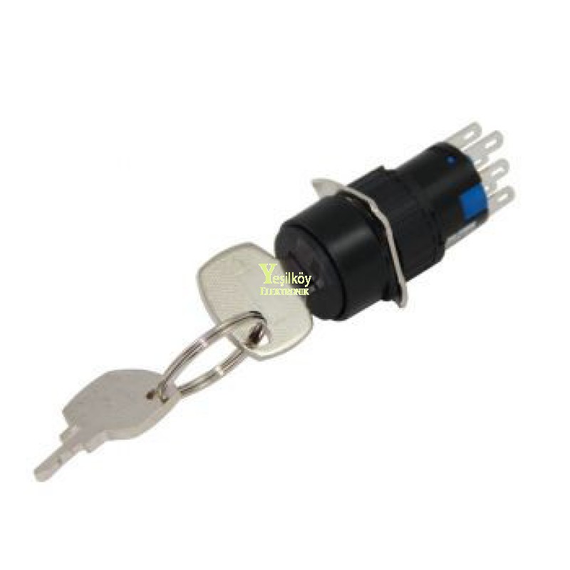 16mm Anahtarlı Switch Plastik 2no-2nc Plastik