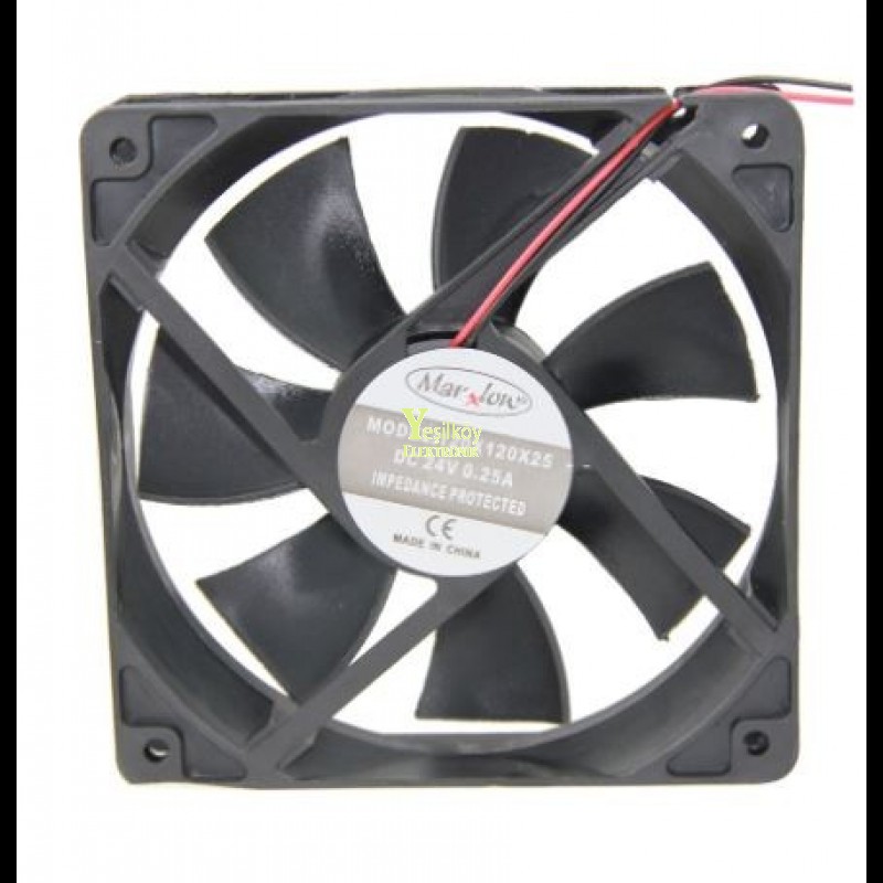 FAN 120X120X25 24V DC 3 KABLO